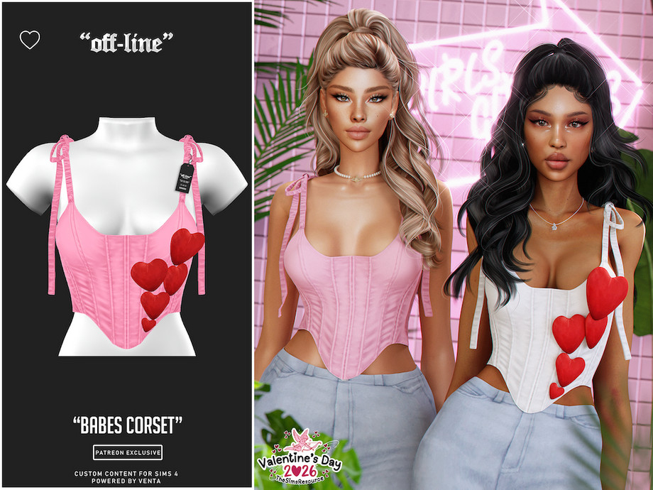 Корсет Babes Corset Sims 4