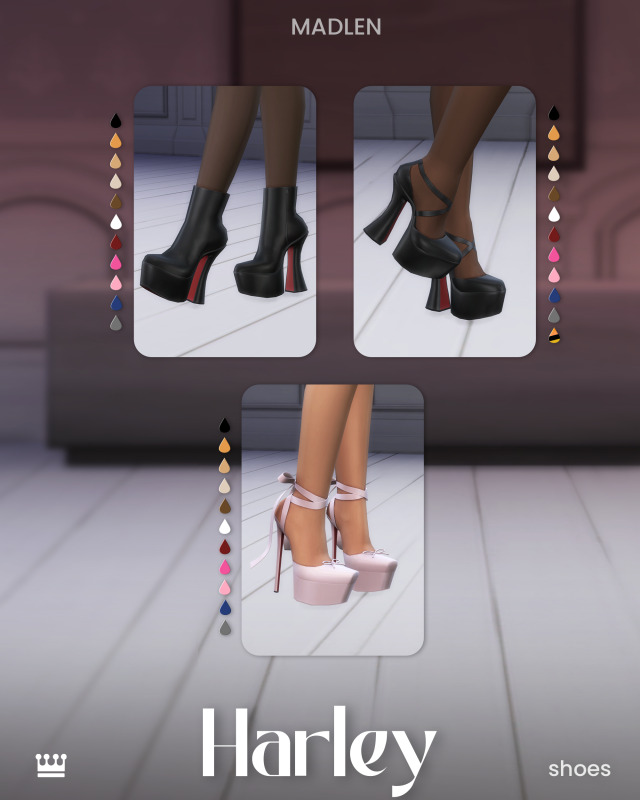 Коллекция Harley Shoe Set Sims 4