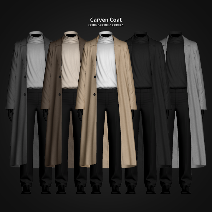 Комплект Carven Coat Sims 4