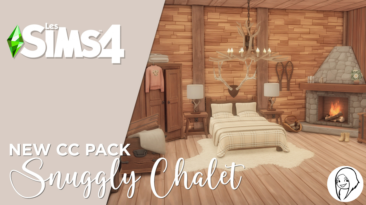 Спальня Snuggly Chalet Cc Set Sims 4