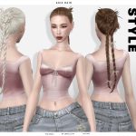 Прическа Akia Braided Bun Hairstyle Sims 4 Прическа Akia Braided Bun Hairstyle Sims 4