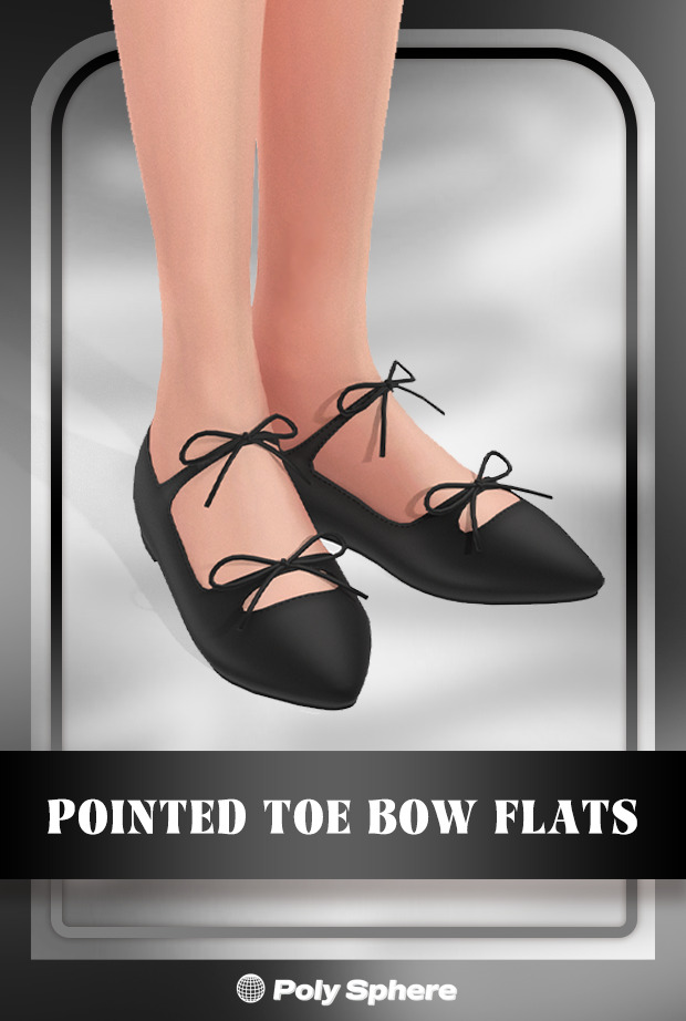 Балетки Pointed Toe Bow Flats Sims 4