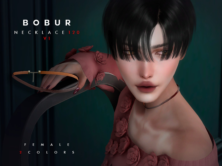 Чокер Leather Choker Sims 4