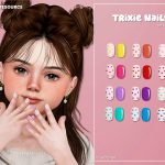 Маникюр Trixie Nails For Toddler Sims 4 Маникюр Trixie Nails For Toddler Sims 4