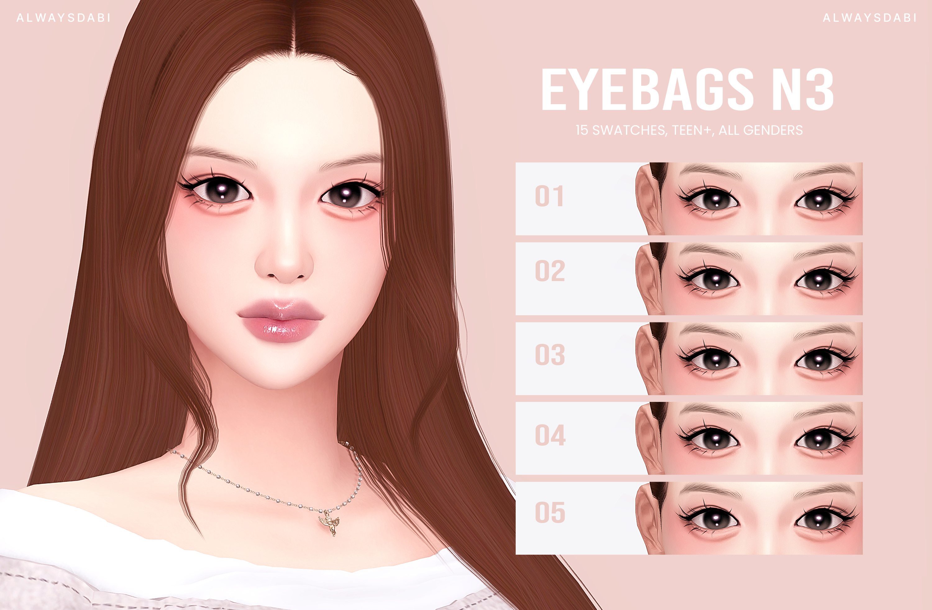 Мешки под глазами Eyebags N3 Sims 4