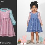Наряд Blakely Dress Layered Skirt Bow Detail Sims 4