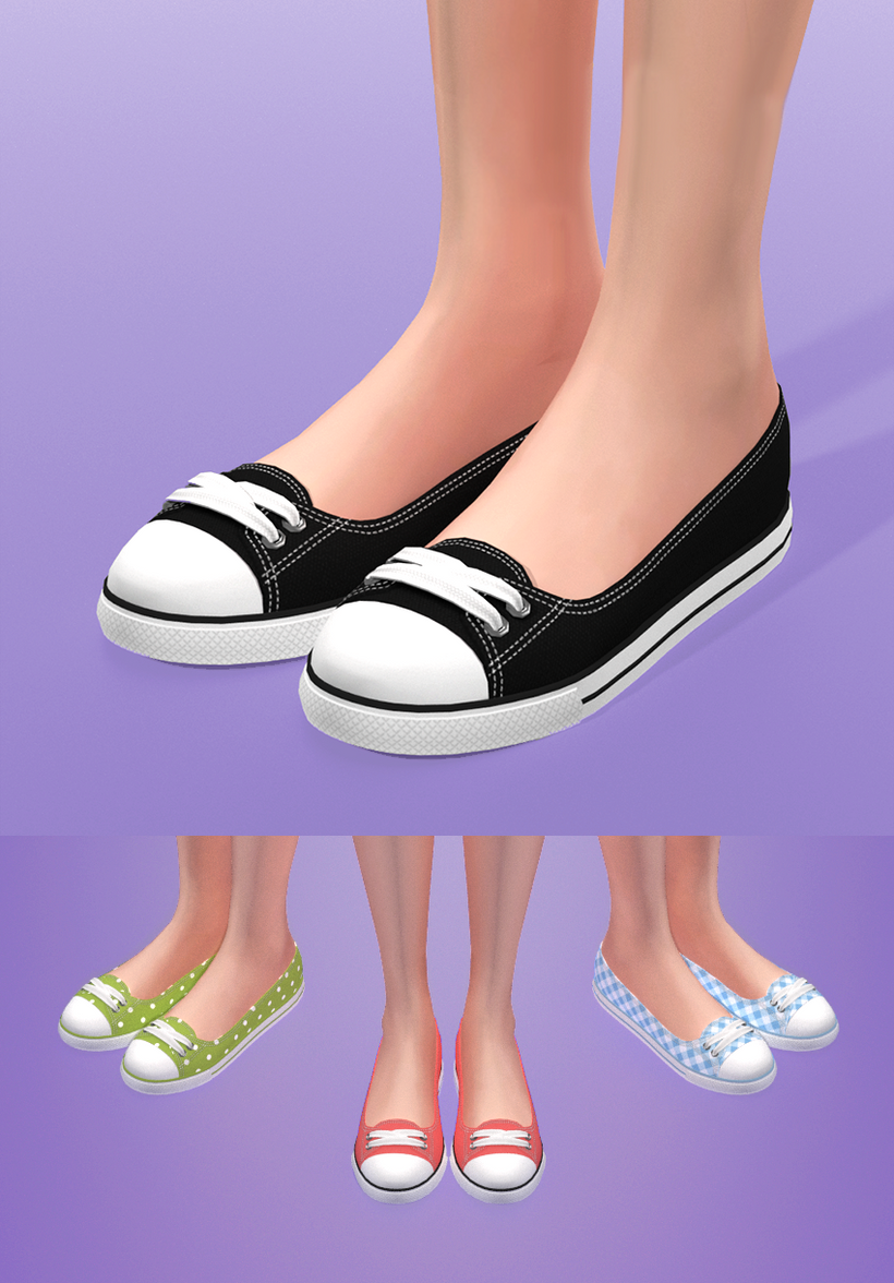 Обувь Canvas Ballet Flats Sims 4