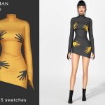 Платье Zariyah Dress Asymmetric Hem Hand Print Sims 4 Платье Zariyah Dress Asymmetric Hem Hand Print Sims 4