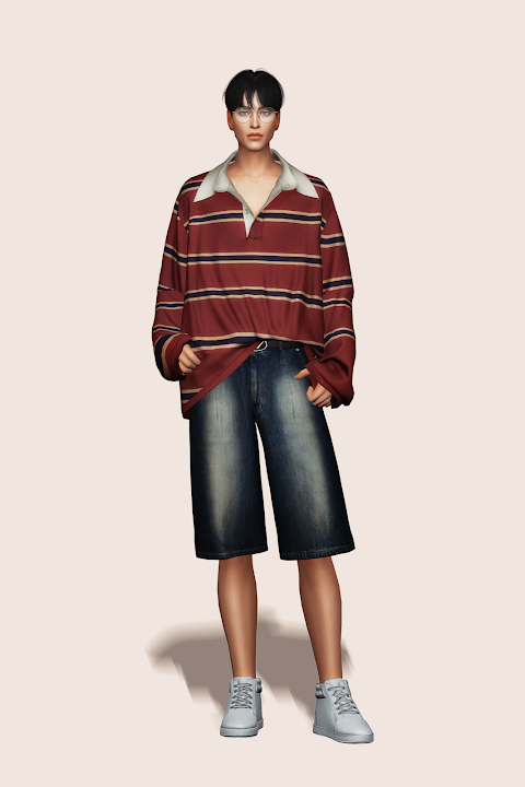 Кофта Drift Polo Shirt Sims 4