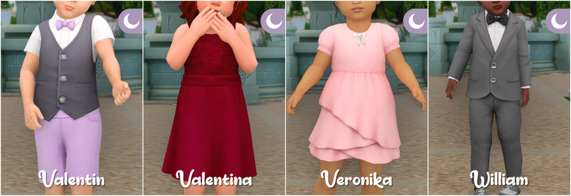 Сет Formal Wear For Toddlers Sims 4