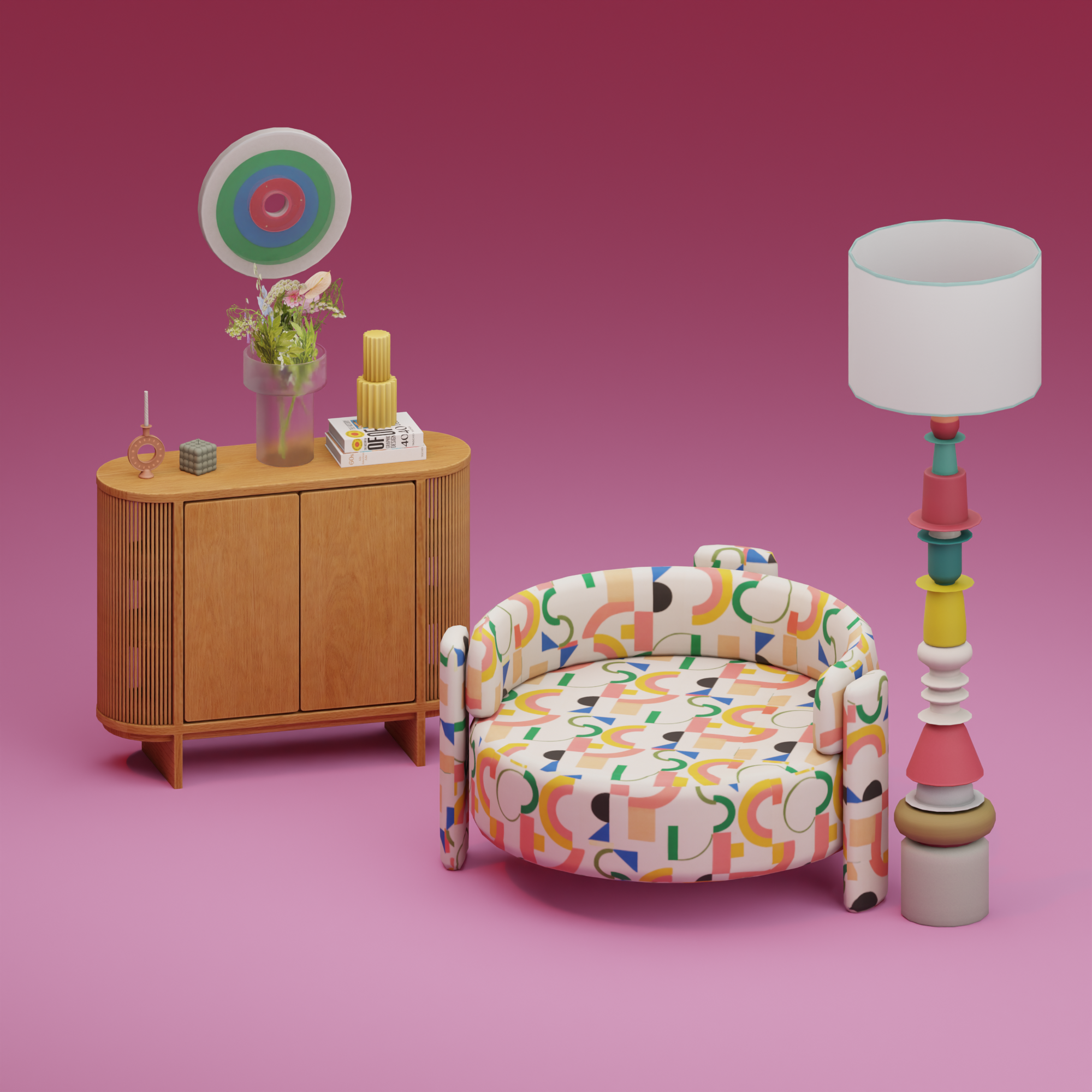 Сет Happy Shapes Living Set Sims 4