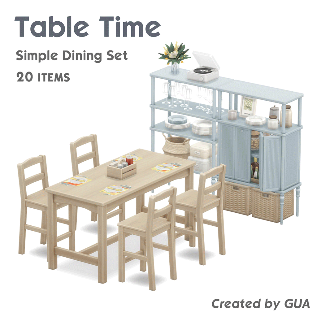Столовая Table Time Set Sims 4