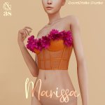 Топ Marissa Flower Bustier Sims 4 Топ Marissa Flower Bustier Sims 4
