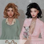 Прическа Chanel Hairstyle Sims 4