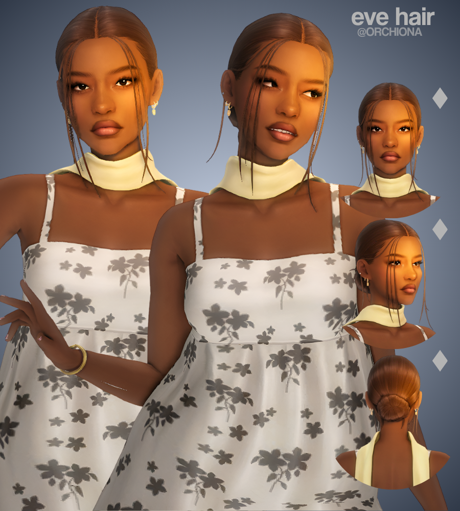 Прическа Eve Hair Sims 4