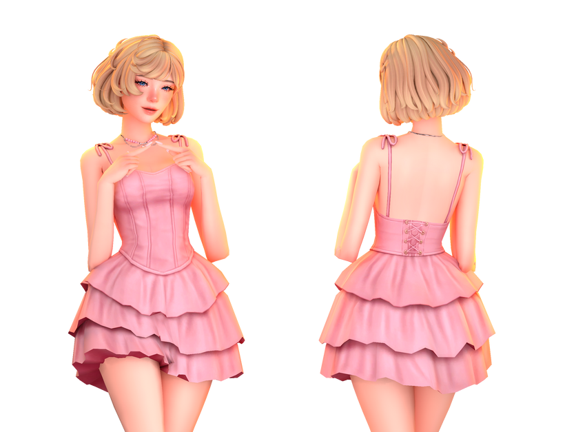 Прическа Hair Neva Sims 4