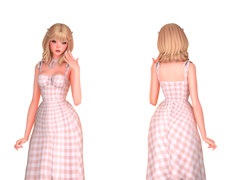 Прическа Hair Reene Sims 4