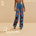 Джинсы Amara Denim Heart Cutout Jeans Sims 4 Джинсы Amara Denim Heart Cutout Jeans Sims 4