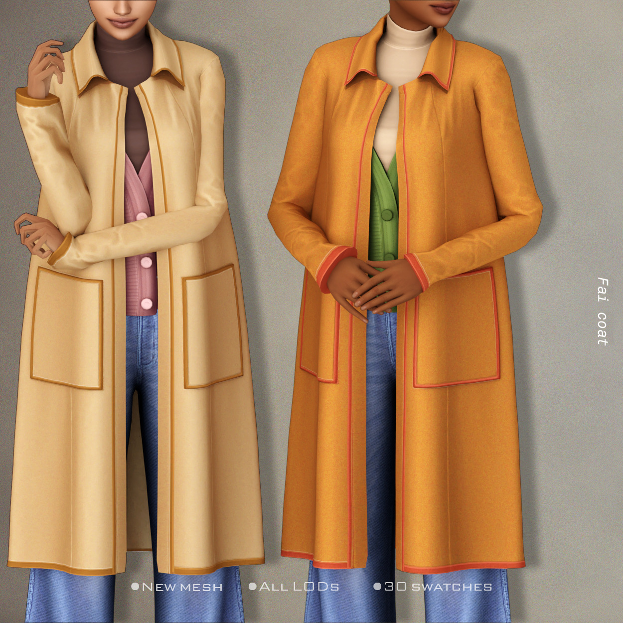 Демисезонная коллекция Sepia CC Collection Sims 4