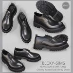 Обувь дерби Chunky Raised Sole Derby Shoes Sims 4 Обувь дерби Chunky Raised Sole Derby Shoes Sims 4