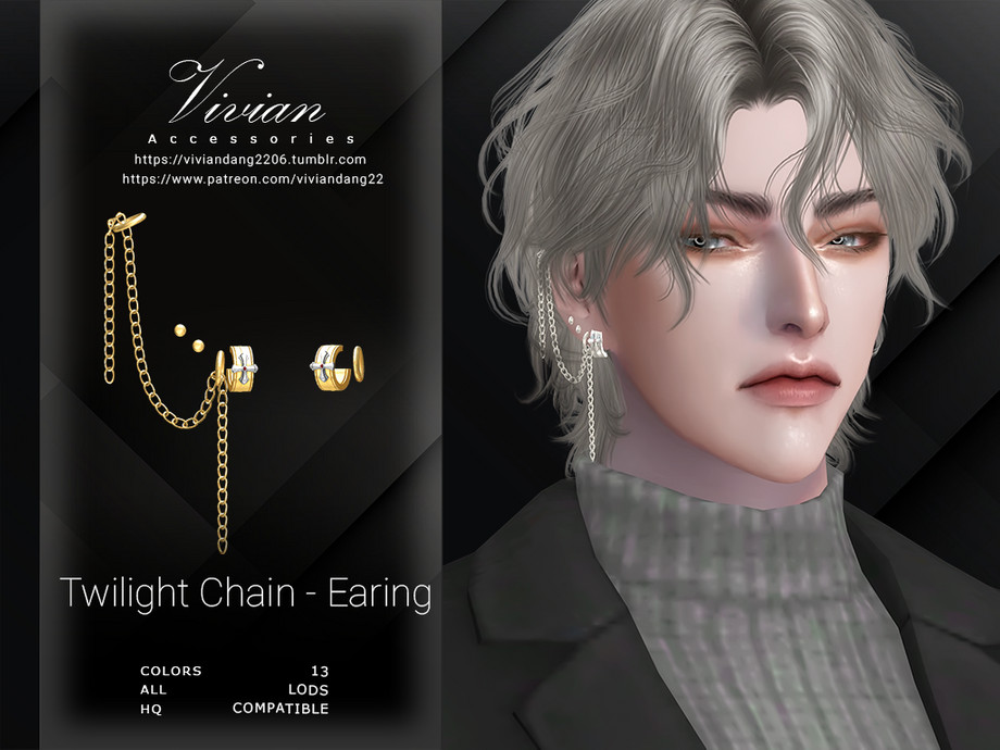 Пирсинг сет Twilight Chain Sims 4