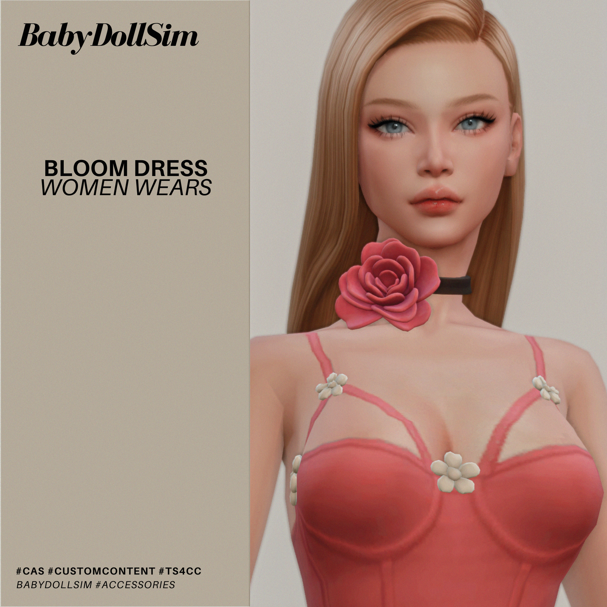 Платье Bloom Dress Sims 4