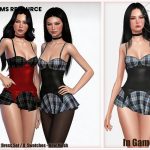 Платье Corset Belt Dress Sims 4 Платье Corset Belt Dress Sims 4