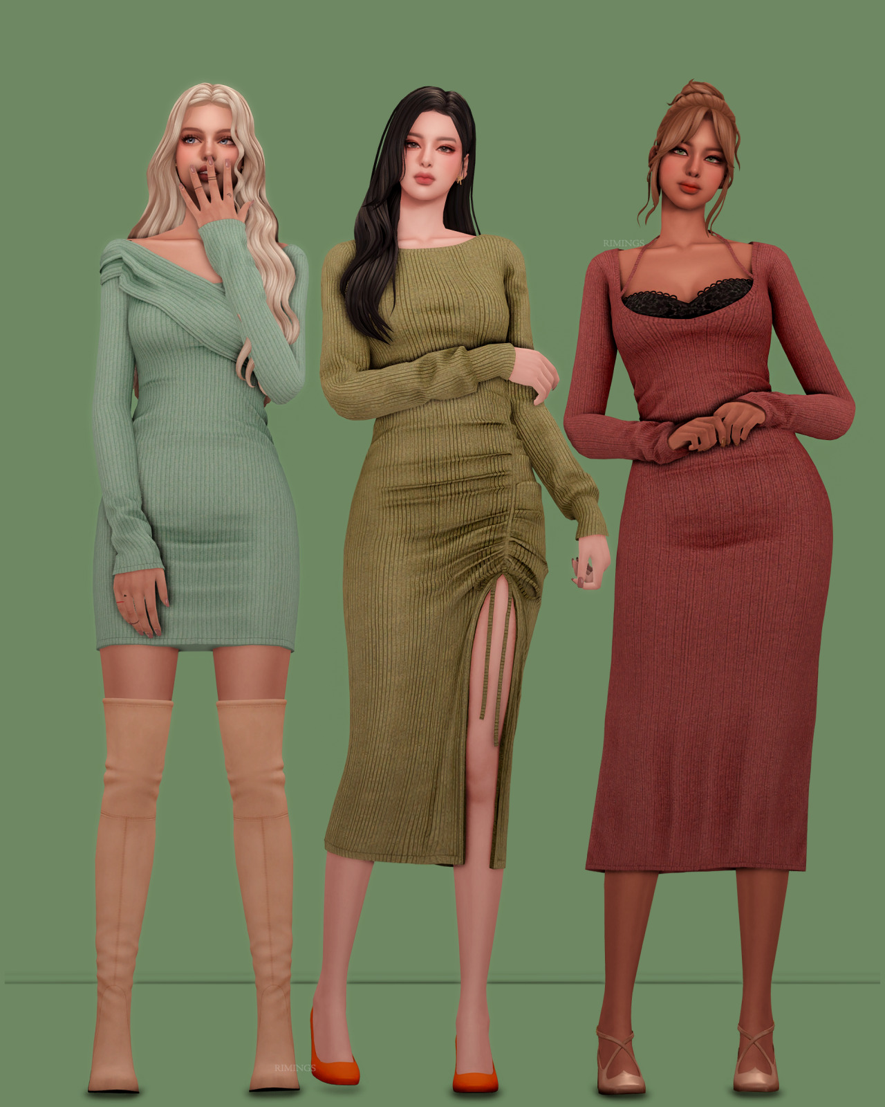 Платья Soft Silhouette Edit Sims 4