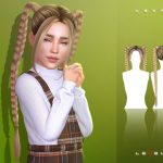 Прическа Lexa Long Braids with Bangs Sims 4 Прическа Lexa Long Braids with Bangs Sims 4