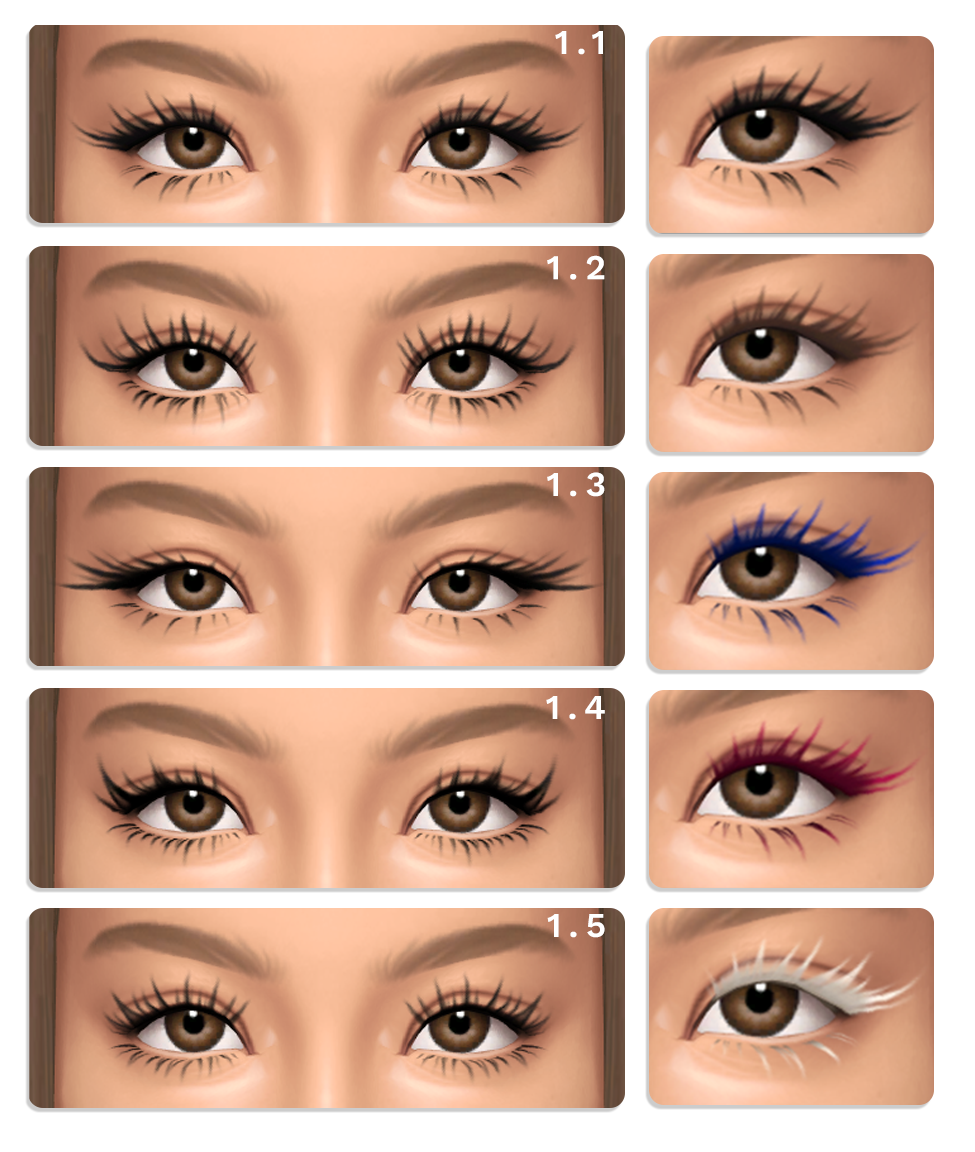 Ресницы 3D Eyelashes N.1 Sims 4