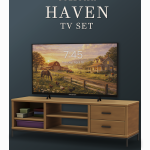 Сет для зала GoldFish Haven TV Set Sims 4