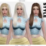 Женская прическа Sadie Thin Braids Long Sims 4 Женская прическа Sadie Thin Braids Long Sims 4