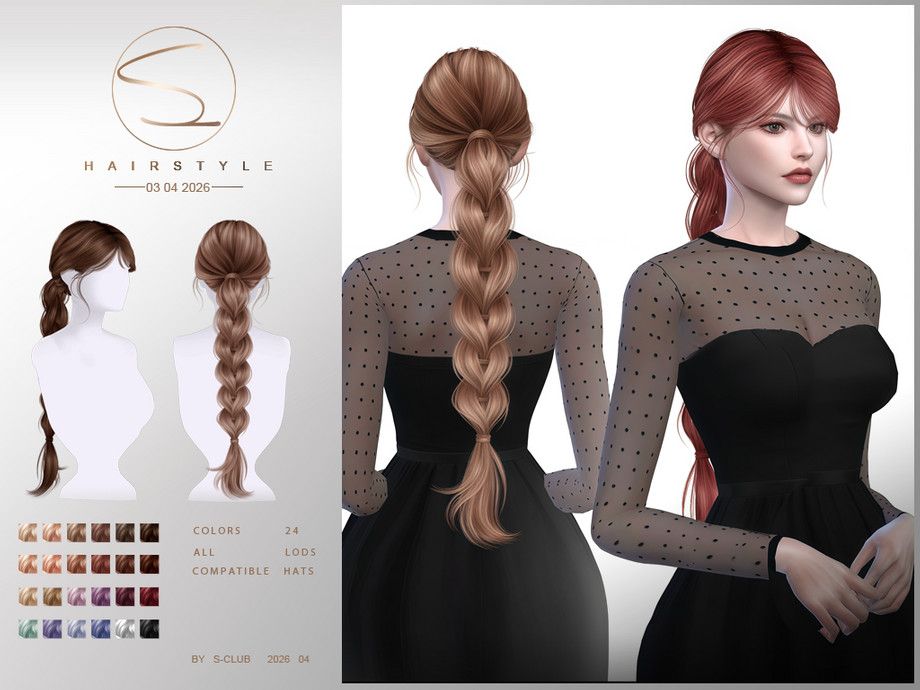 Женская прическа «sclub_ts4_hair_ 030426»