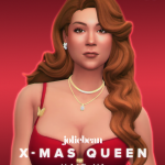 Женская прическа X-mas Queen Hair Sims 4