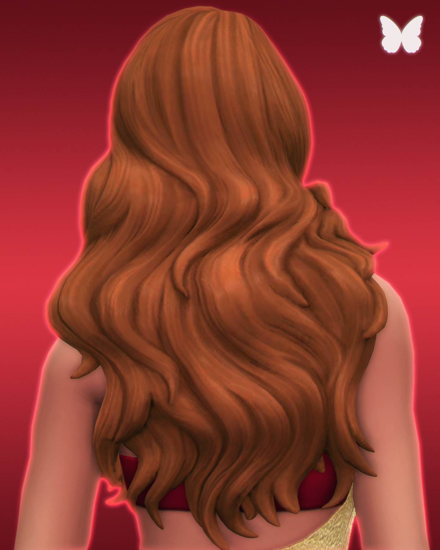 Женская прическа X-mas Queen Hair Sims 4
