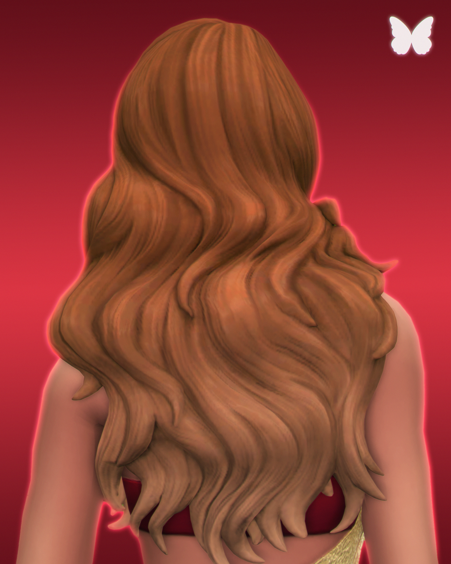 Женская прическа X-mas Queen Hair Sims 4