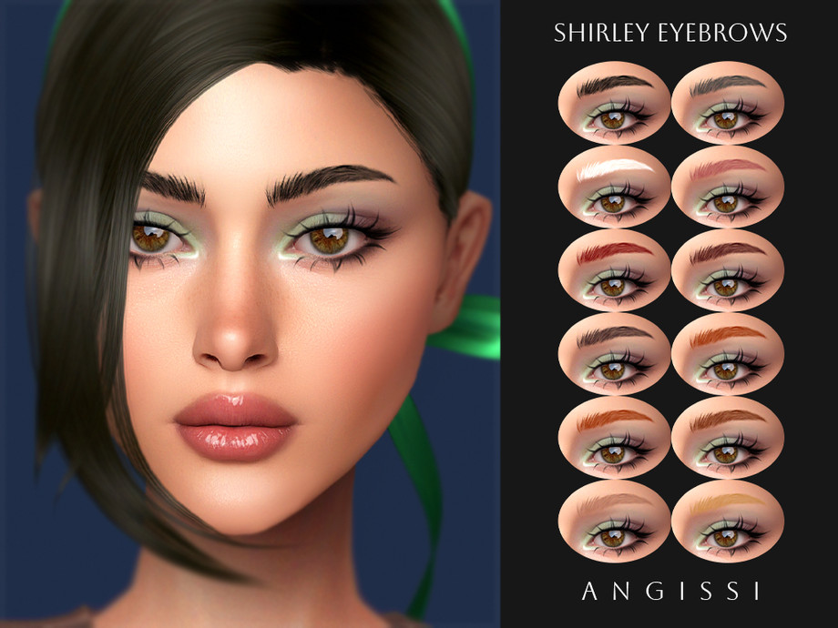 Брови и линзы Shirley для Sims 4