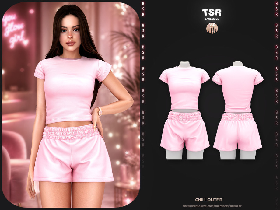 Домашний комплект SET — Chill Outfit для Sims 4