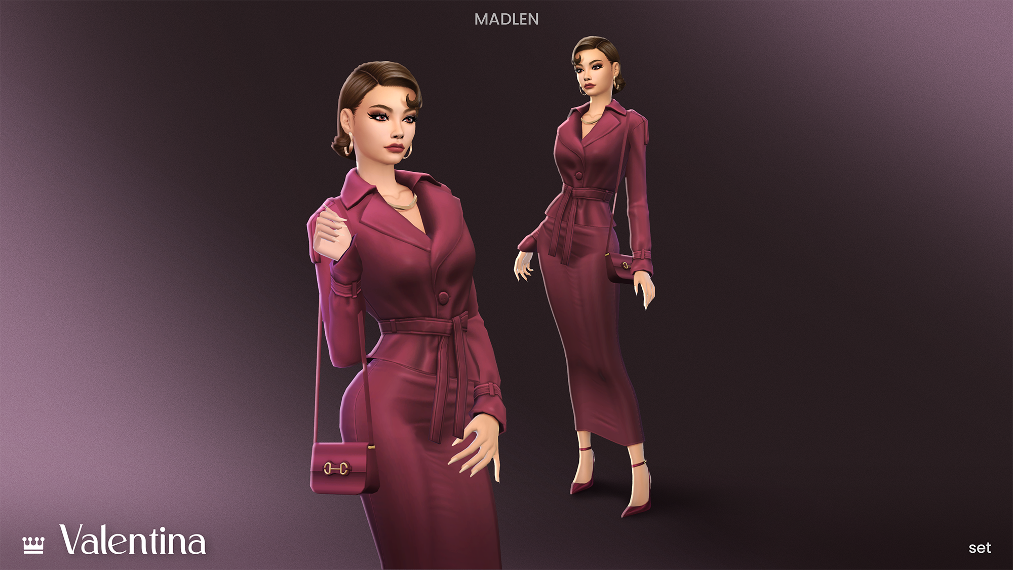 Элегантный сет Valentina Set для Sims 4