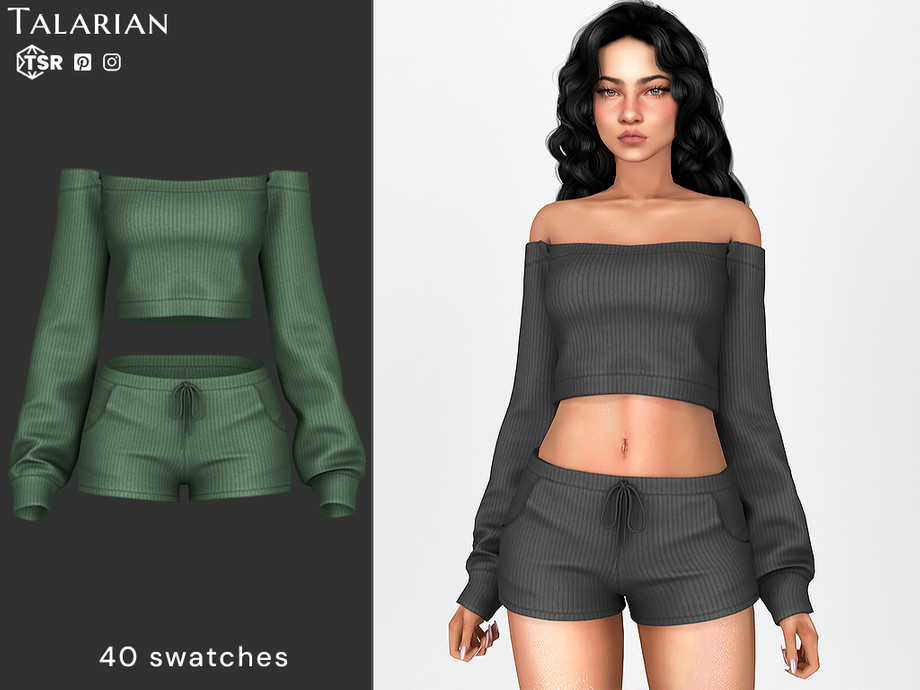 Комплект для симочек Makenzie Off Shoulder для Sims 4