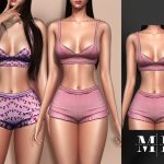 Комплект нижнего белья Cherry Blossom Set для Sims 4 Комплект нижнего белья Cherry Blossom Set для Sims 4
