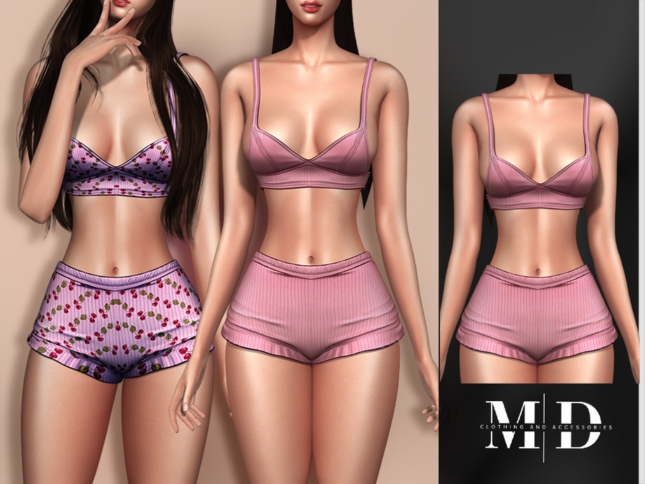 Комплект нижнего белья Cherry Blossom Set для Sims 4