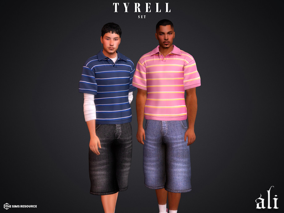 Комплект одежды для мужчин, мальчиков, малышей и младенцев TYRELL set для Sims 4