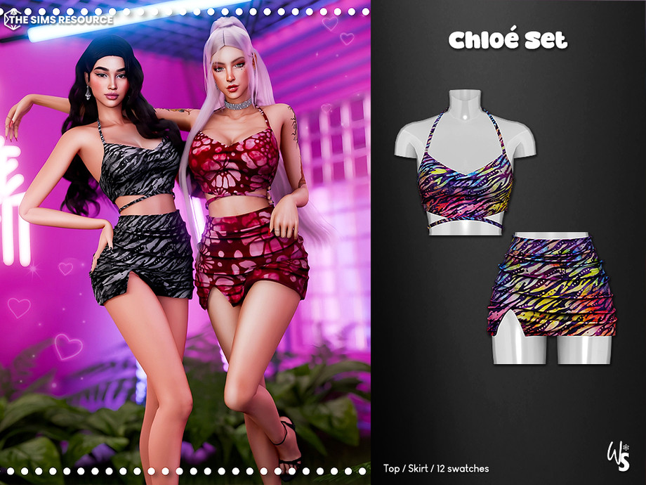 Комплект одежды для симочек Chloe Clothing Set для Sims 4
