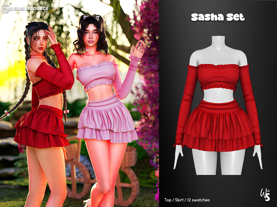 Комплект одежды для симочек Sasha Clothing Set для Sims 4