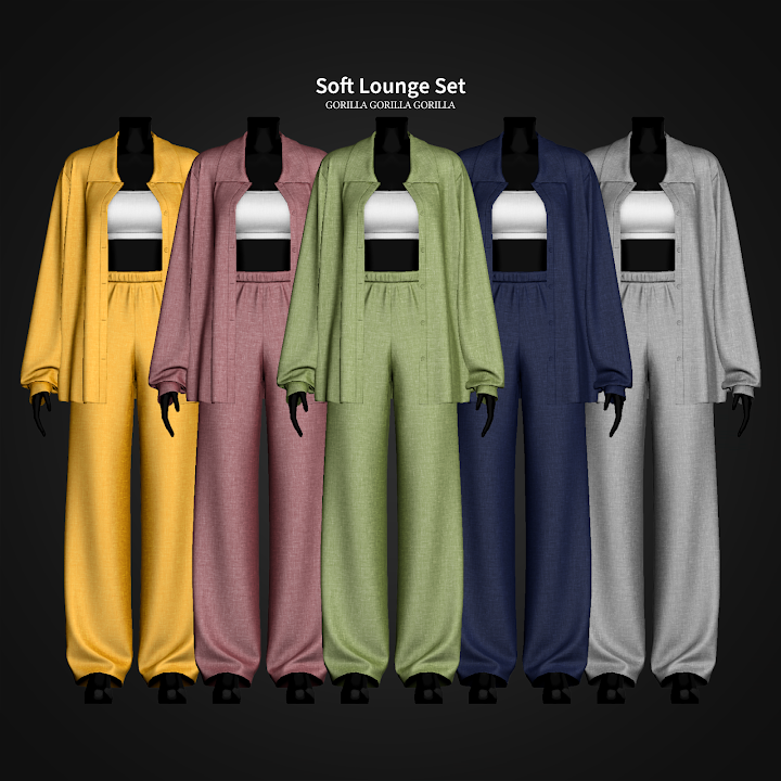 Комплект одежды Soft Lounge Set для Sims 4