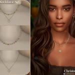 Комплект ожерелий для симочек Whim Necklace Set для Sims 4