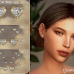 Комплект серёжек Whim Earrings Set для Sims 4