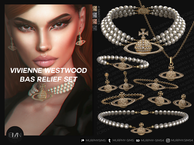 Королевский сет Vivienne Westwood Bas Relief Set для Sims 4
