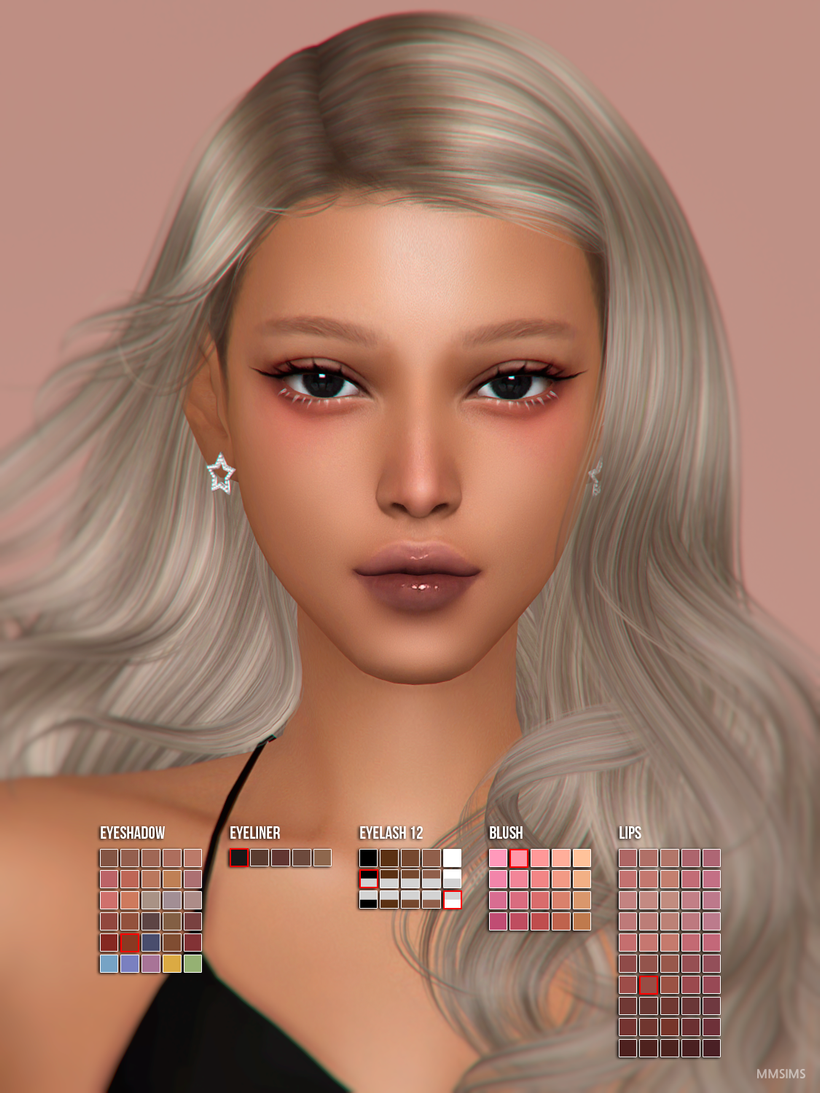 Косметика и ресницы 2026 March Makeup set для Sims 4